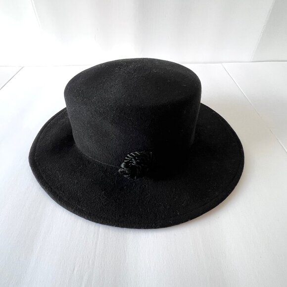 Vintage Betmar Black Hat, 100% Wool, Bolero Style, Excellent Condition! - Picture 11 of 16